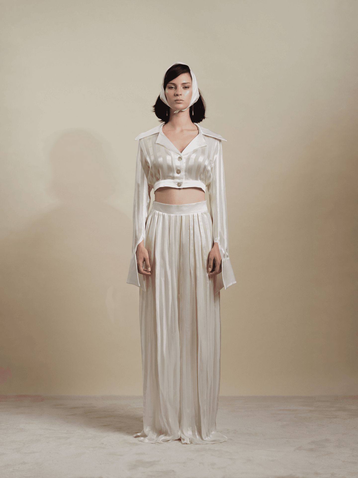 Striped Sheer Palazzo Pants