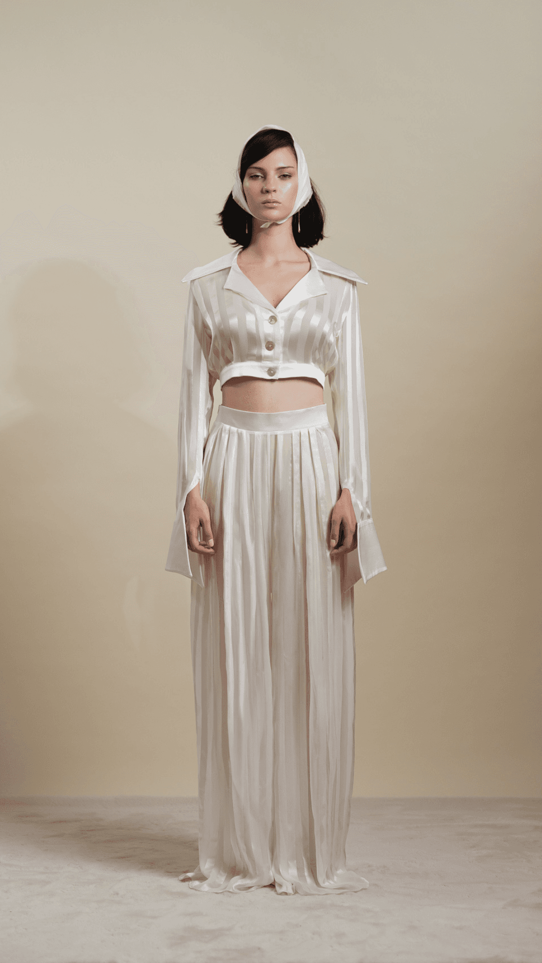 Striped Sheer Palazzo Pants