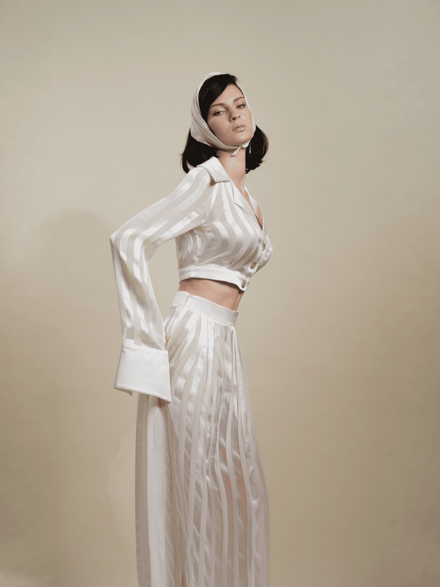 Striped Sheer Palazzo Pants - Image 2