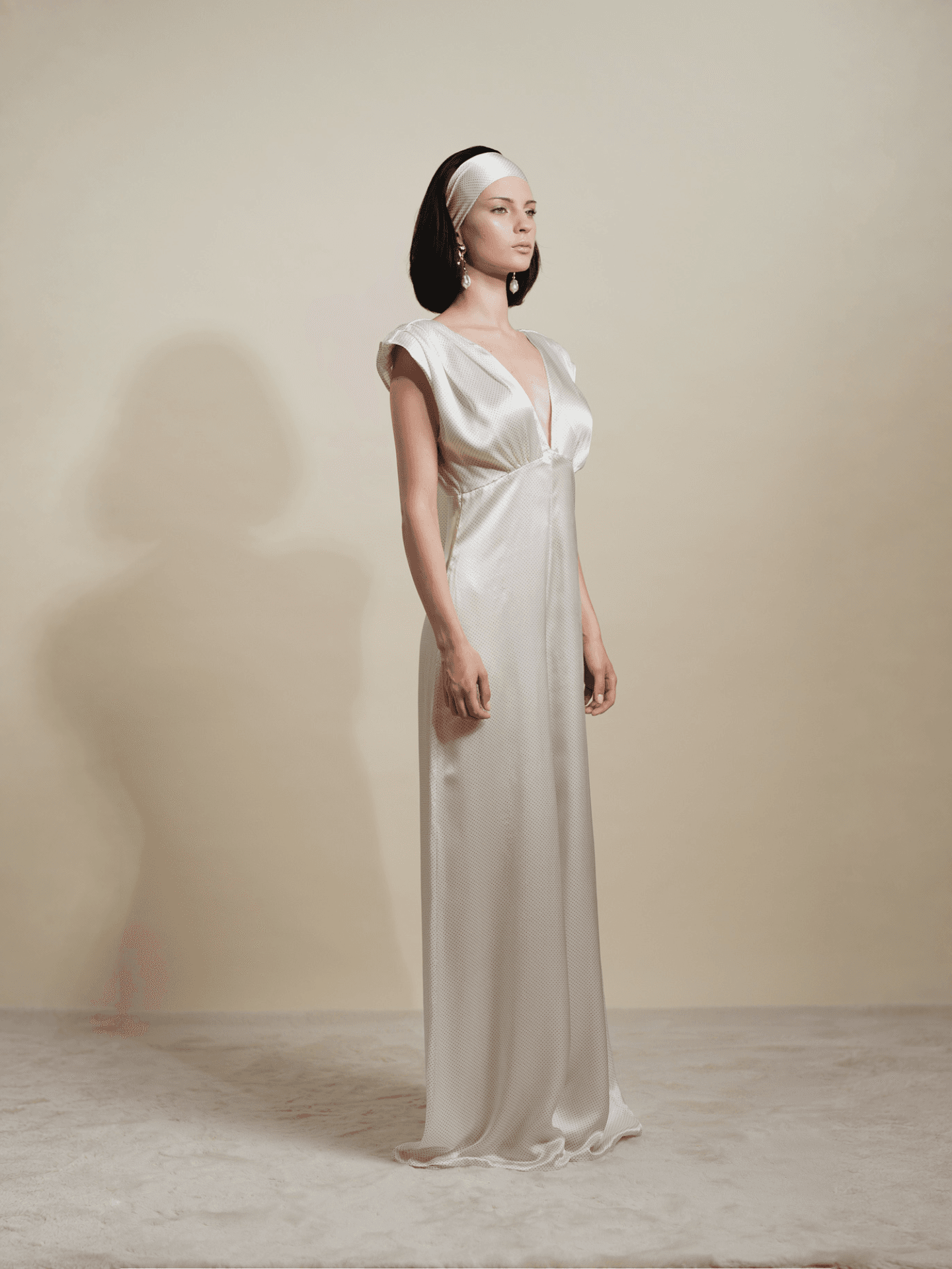 Polka Dot Silk Jumpsuit - Image 3